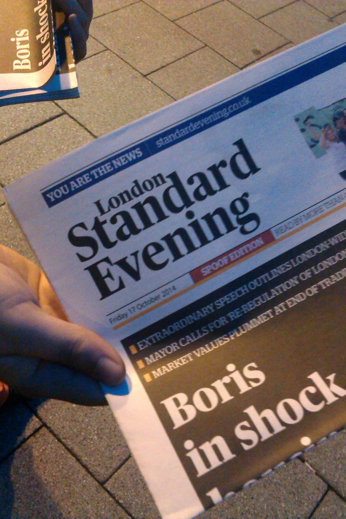 Giving out the London Standard Evening (1)