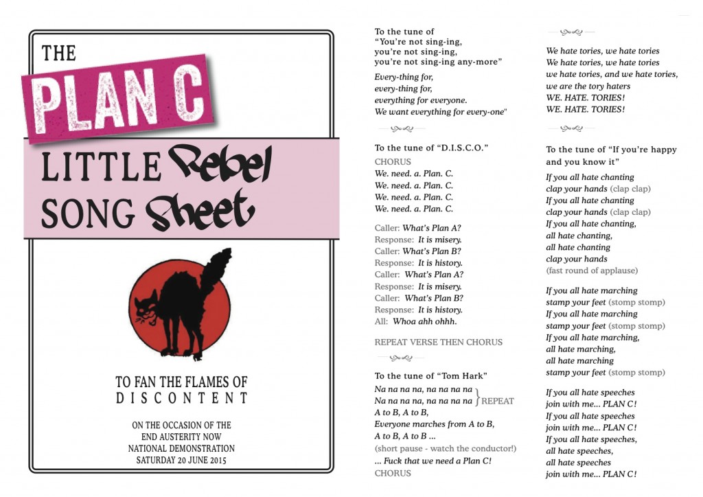 Plan C Little Rebel Song Sheet